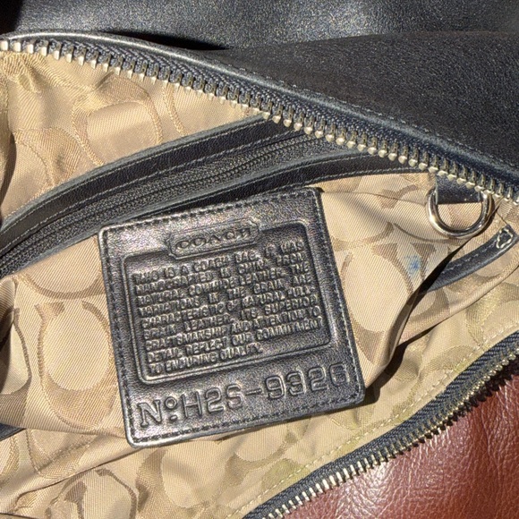 🔥🔥🔥Vintage Coach Black Leather Shoulder Bag Crossbody Bag - Picture 11 of 13